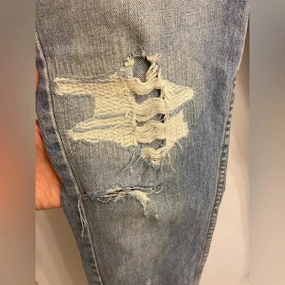 Re/Done Originals Distressed Blue Jeans Size 28